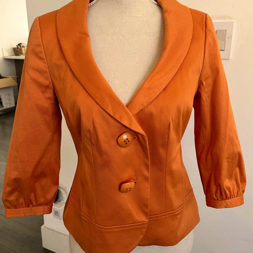 Semantiks Nordstrom Orange Tangerine blazer jacket 6P